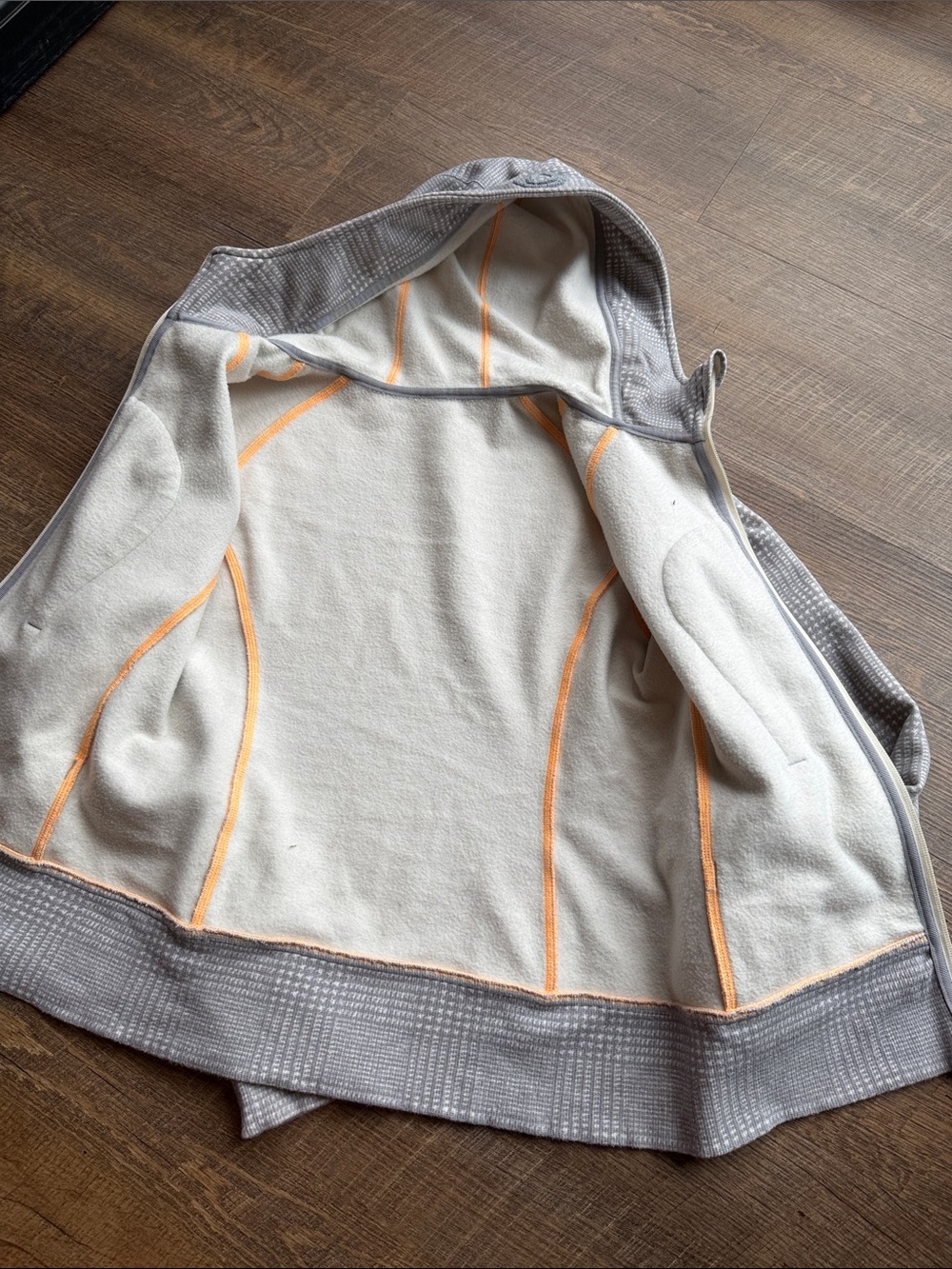 Lululemon Gray Patterned Scuba Hoodie - Picture 7 of 8